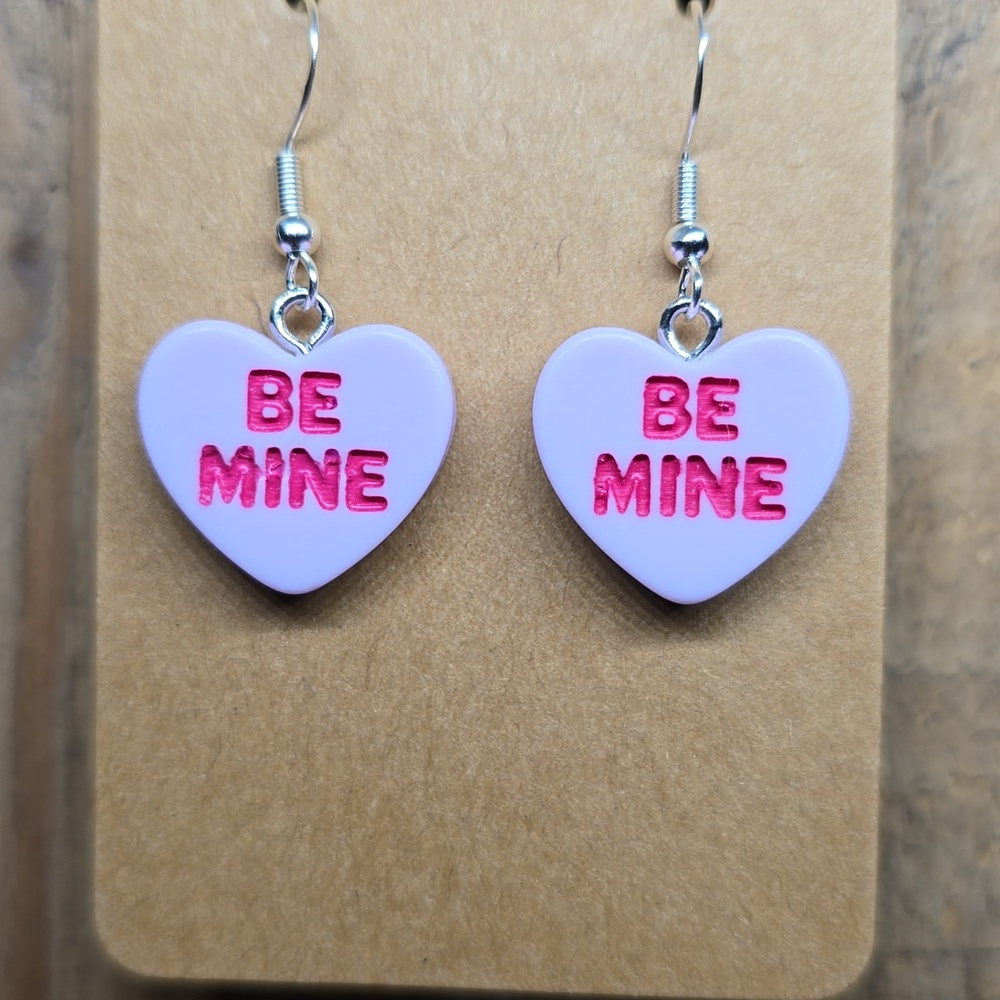 Sweetheart Candy Purple Be Mine Earrings